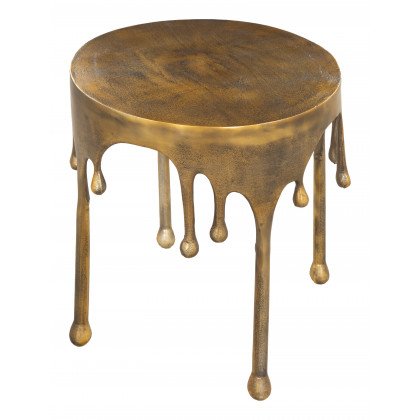 ZUO - Drip Side Table in Antique Brass