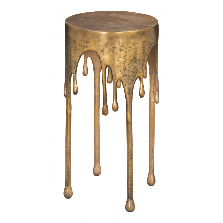 ZUO - Drip Accent Table in Antique Brass