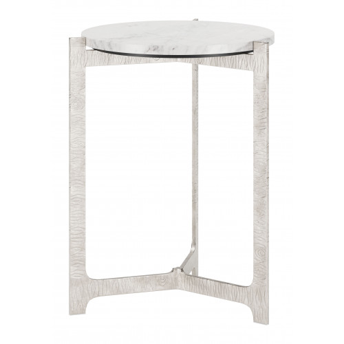 ZUO - Barmas Side Table in White/Silver