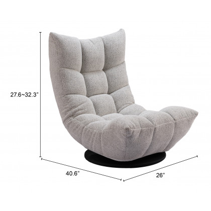 ZUO - Down Go Swivel Chair in Ash Gray