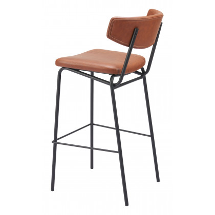 ZUO Charon Barstool (Set of 2) - Vintage Brown