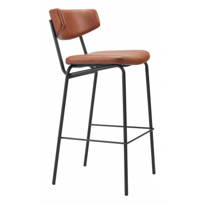 ZUO Charon Barstool (Set of 2) - Vintage Brown