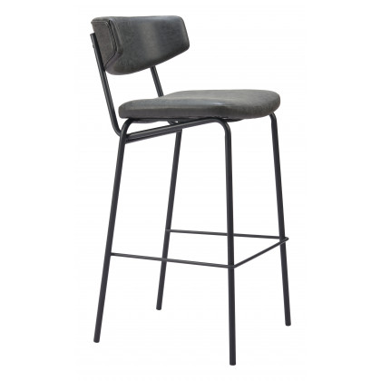 ZUO Charon Barstool (Set of 2) - Vintage Black