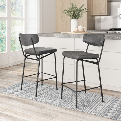 ZUO Charon Counter Stool (Set of 2) - Vintage Black