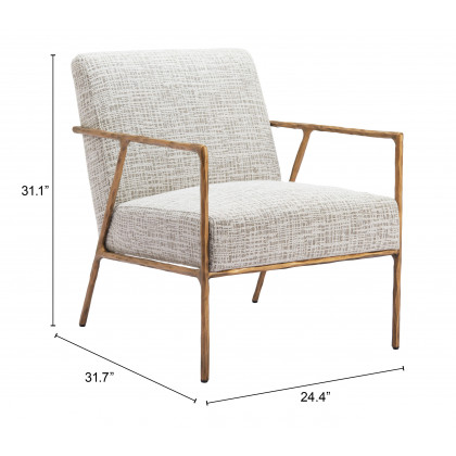 ZUO - Norrebro Accent Chair in Beige Frost