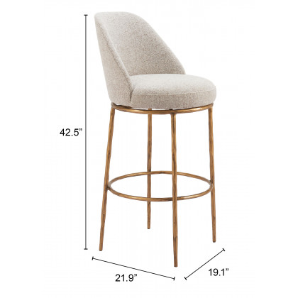 ZUO - Nordhavn Swivel Barstool