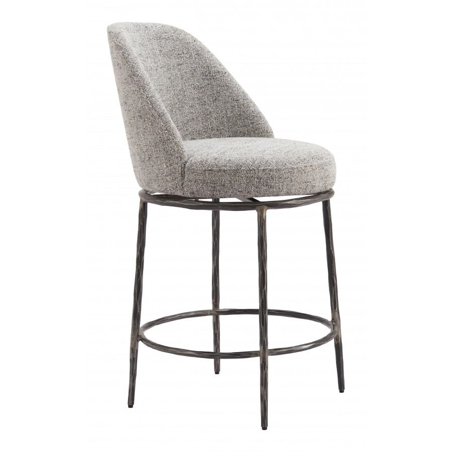 ZUO Nordhavn Swivel Counter Stool - Gray