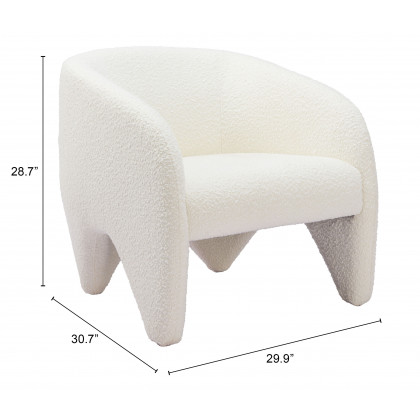 ZUO - Lopta Accent Chair in White