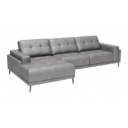 ZUO Bliss Left Facing Chaise Sectional - Gray