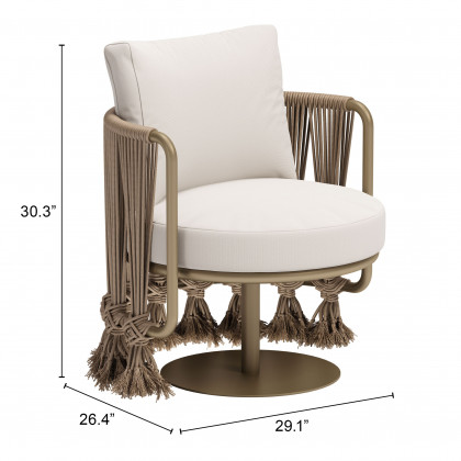 ZUO - Uzel Accent Chair in White