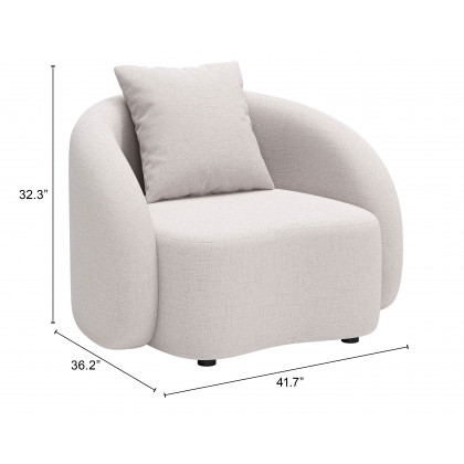 ZUO - Sunny Isles Accent Chair in Beige