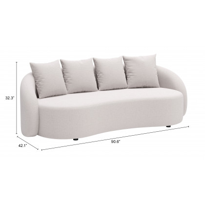 ZUO - Sunny Isles Sofa in Beige