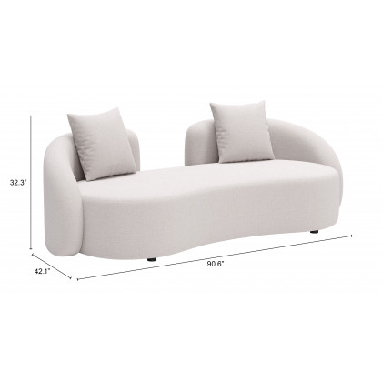 ZUO - Sunny Isles Loveseat in Beige