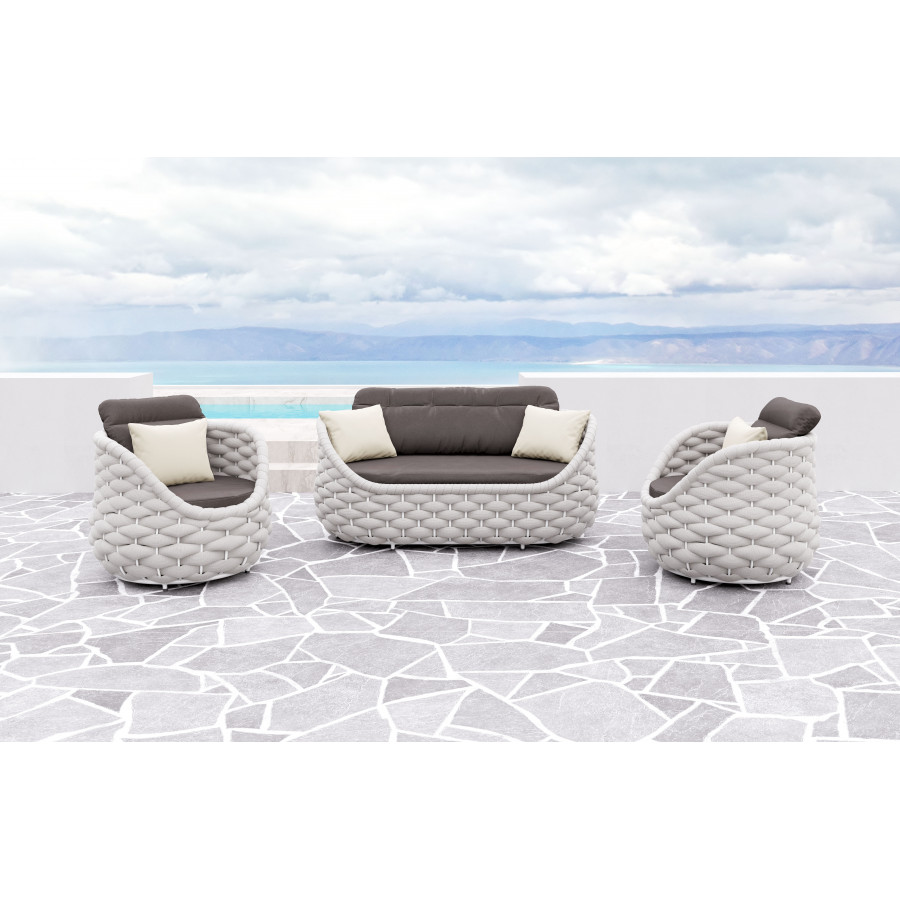 ZUO - Coral Reef Loveseat in Gray