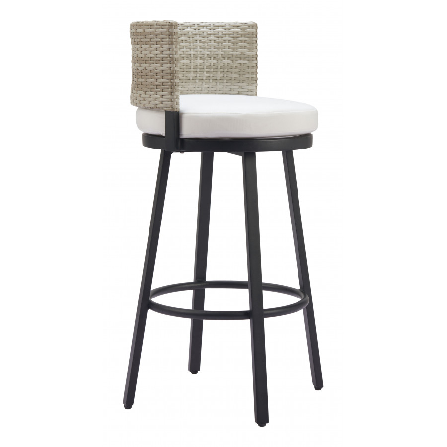ZUO - Midnight Wave Barstool in White