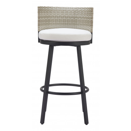 ZUO - Midnight Wave Barstool in White