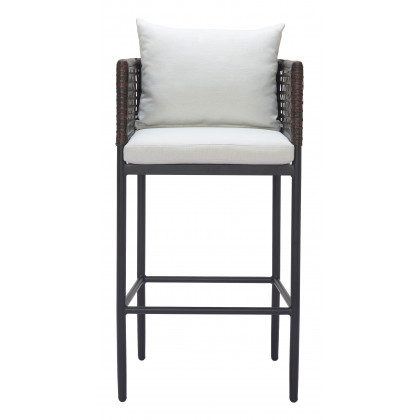 ZUO - Palm Paradise Barstool in Gray