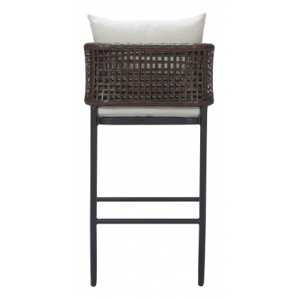 ZUO - Palm Paradise Barstool in Gray