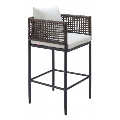 ZUO - Palm Paradise Barstool in Gray