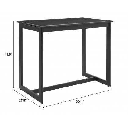 ZUO - Midnight Wave Bar Table in Black