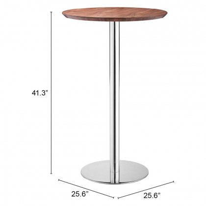 ZUO - Bergen Bar Table in Brown/Silver