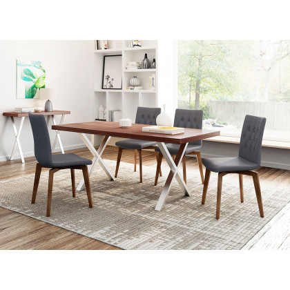 ZUO Orebro Dining Chair (Set Of 2) - Graphite/Brown