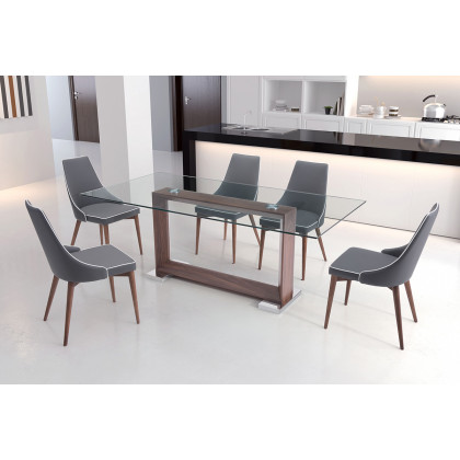 ZUO Moor Dining Chair (Set Of 2) - Dark Gray/Brown