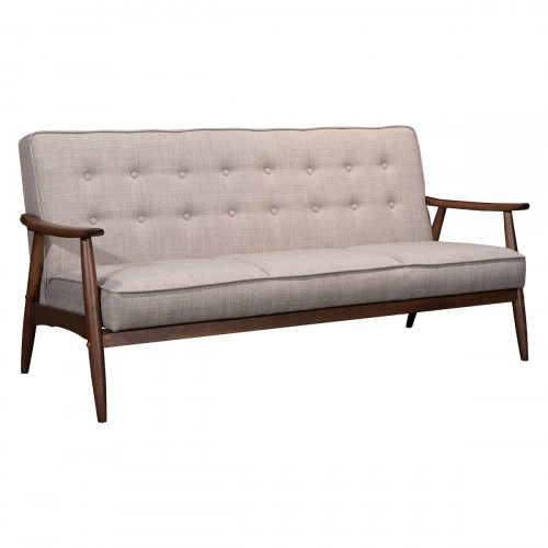 ZUO Rocky Sofa - Putty/Walnut