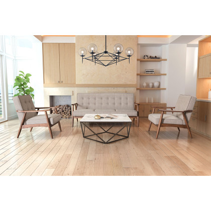 ZUO Rocky Sofa - Putty/Walnut