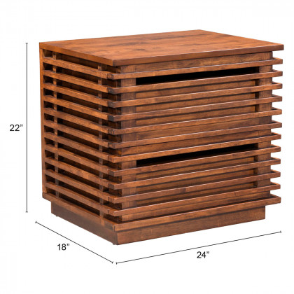 ZUO - Linea End Table in Walnut