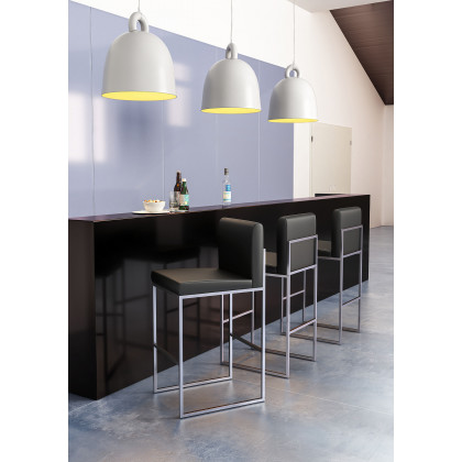 ZUO - Genoa Barstool in Gray/Silver