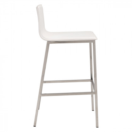 ZUO Marina Barstool (Set Of 2) - White/Silver