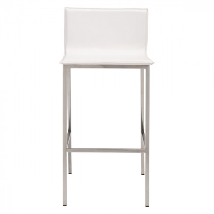 ZUO Marina Barstool (Set Of 2) - White/Silver