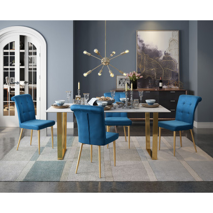 ZUO Atlas Dining Table - White/Gold