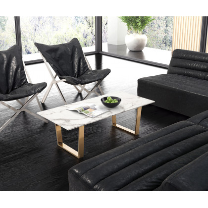 ZUO Atlas Coffee Table - White/Gold