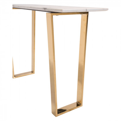 ZUO Atlas Console Table - White/Gold