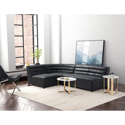 ZUO Atlas End Table - White/Gold