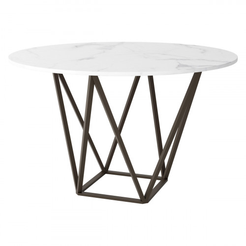 ZUO - Tintern Dining Table in White/Antique Brass/Dark Brown