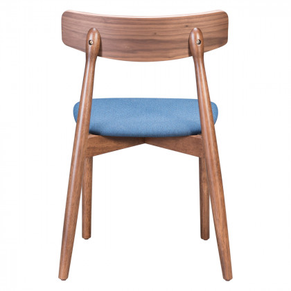 ZUO Newman Dining Chair (Set Of 2) - Walnut/Ink Blue