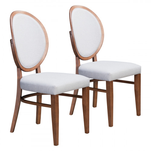 ZUO - Regents Dining Chair (Set Of 2) in Walnut/Light Gray