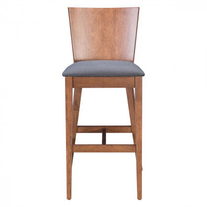 ZUO - Ambrose Bar Chair (Set Of 2) in Walnut/Dark Gray