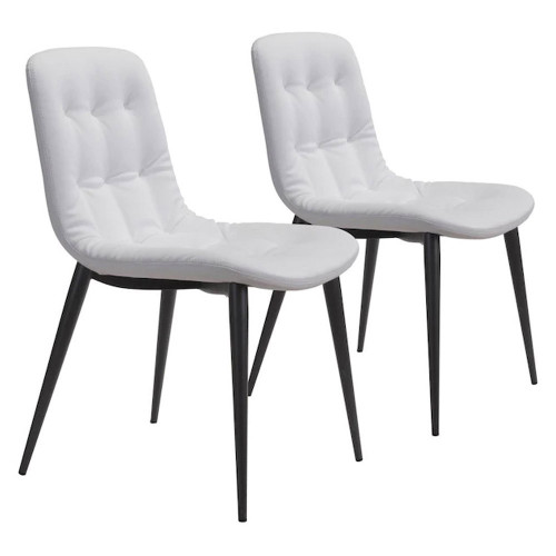 ZUO Tangiers Dining Chair Set - White/Black