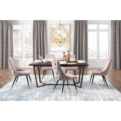 ZUO Piccolo Dining Chair (Set Of 2) - Pink/Black/Gold