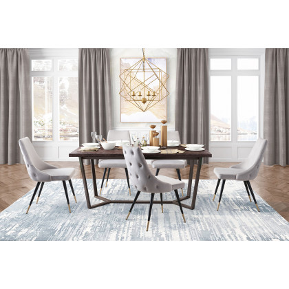 ZUO Piccolo Dining Chair (Set Of 2) - Gray/Black/Gold