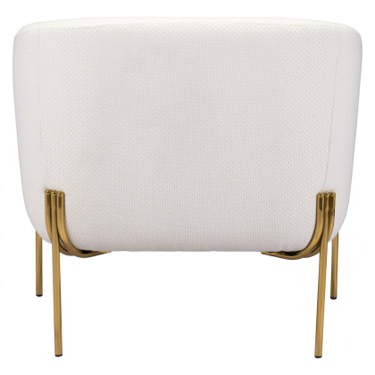 ZUO Micaela Arm Chair - Ivory/Gold