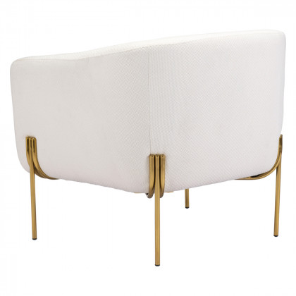 ZUO Micaela Arm Chair - Ivory/Gold