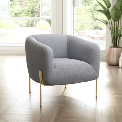 ZUO Micaela Arm Chair - Gray/Gold
