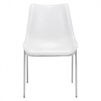 ZUO Magnus Dining Chair (Set Of 2) - White/Silver