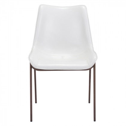 ZUO Magnus Dining Chair (Set Of 2) - White/Dark Brown