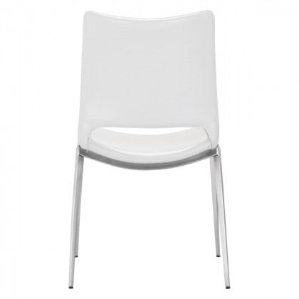 ZUO Ace Dining Chair (Set Of 2) - White/Silver